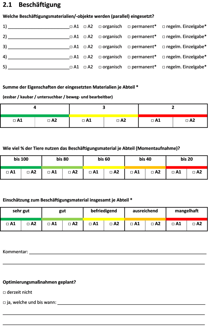 Formular Beschäftigung